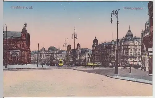 (11895) AK Frankfurt am Main, Bahnhofsplatz, vor 1945