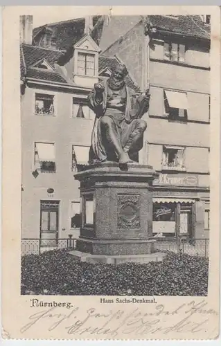 (11888) AK Nürnberg, Hans Sachs Denkmal 1903