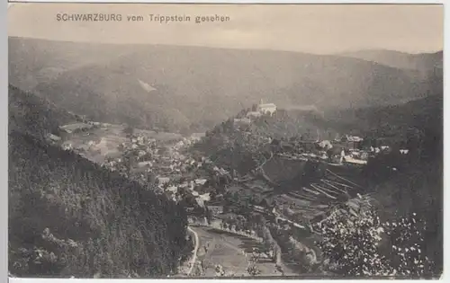 (11887) AK Schwarzburg, Blick vom Trippstein 1911