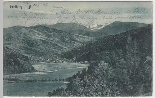(11886) AK Freiburg im Breisgau, Günterstal 1908