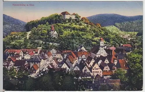 (11857) AK Neuenbürg, Enz, Panorama 1923