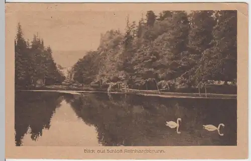 (11840) AK Friedrichroda, Schloss Reinhardsbrunn, Weiher 1922