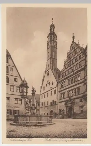 (11797) AK Rothenburg, Tauber, Rathaus, St. Georgsbrunnen, bis 1926