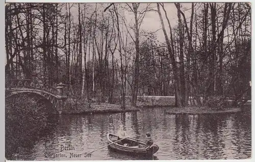 (11785) AK Berlin, Tiergarten, Neuer See 1906