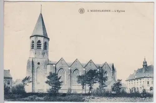 (11782) AK Middelkerke, Sint-Willibrordus-Kirche, um 1915
