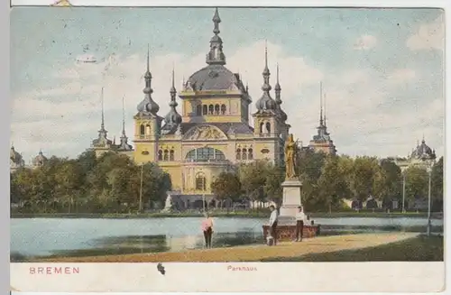 (11779) AK Bremen, Weser, Parkhaus 1909
