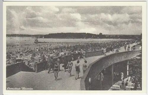 (11777) AK Wannsee, Berlin, Strandbad, vor 1945