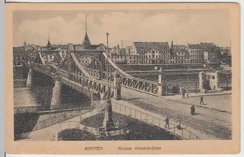 (11755) AK Bremen, Große Weserbrücke, vor 1945