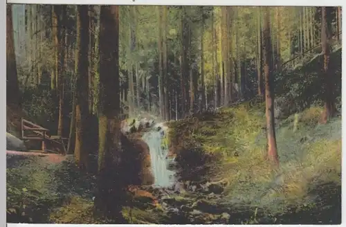 (11742) AK Friedrichroda, Wasserfall im Tal 1909