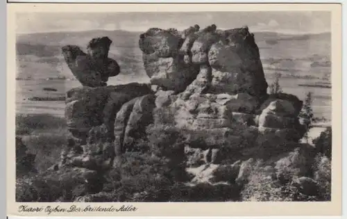 (11737) AK Oybin, Zittauer Gebirge, Brütender Adler, Töpfer, vor 1945
