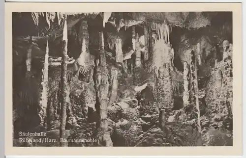 (11715) Foto AK Rübeland, Baumannshöhle, Säulenhalle 1953