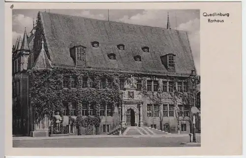 (11693) AK Quedlinburg, Rathaus 1956