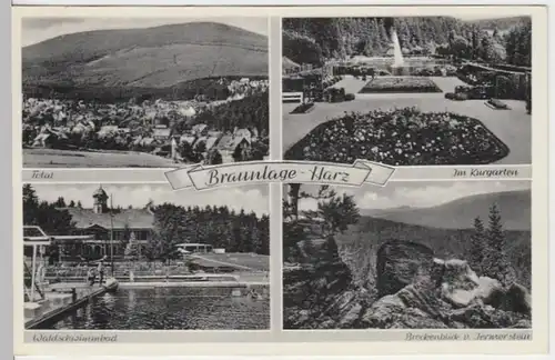(11691) AK Braunlage, Mehrbildkarte, um 1956