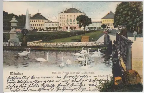 (11660) AK München, Schloss Nymphenburg um 1900, gelaufen 1925