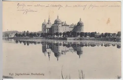 (11649) AK Moritzburg, Sa., Jagdschloss, vor 1945