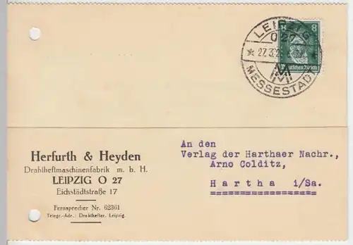 (11374) Postkarte DR 1928 v. Herfurth & Heyden, Leipzig