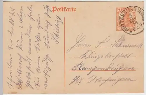 (11366) Ganzsache DR Rottenburg 1918