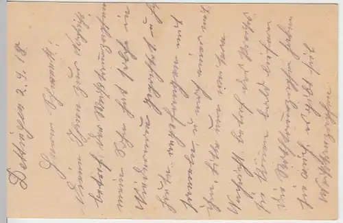 (11366) Ganzsache DR Rottenburg 1918