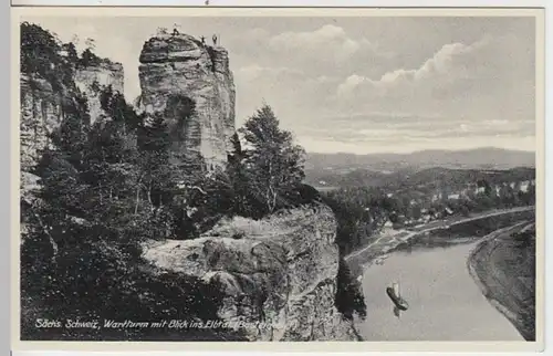 (11320) AK Bastei, Wartturm, Sächsische Schweiz vor 1945