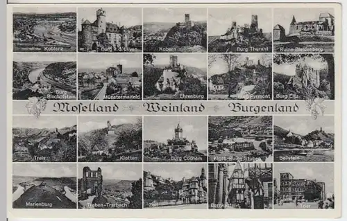 (11311) AK Moselland Weinland Burgenland, Mehrbildkarte