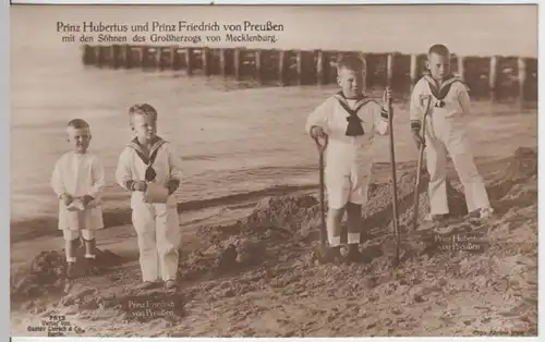 (11266) AK Prinz Hubertus u. Prinz Friedrich v. Preußen 1910er