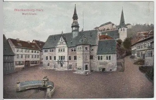 (11196) AK Blankenburg, Marktplatz um 1906
