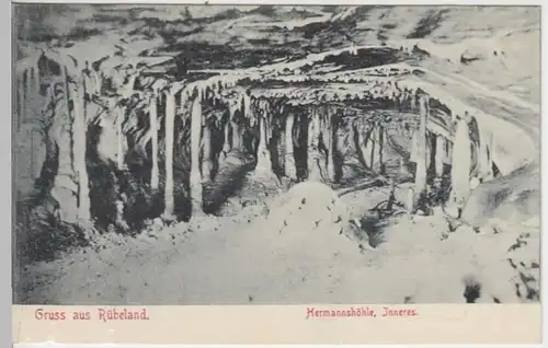 (11188) AK Gruss aus Rübeland, Hermannshöhle Inneres um 1906