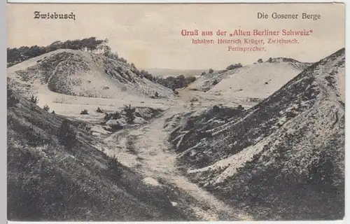 (11178) AK Zwiebusch, Gosener Berge 1921