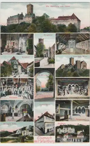 (11173) AK Eisenach, Mehrbildkarte 1910er