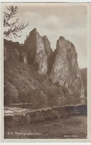 (11166) AK Bad Münster am Stein-Ebernburg, Rheingrafenstein 1926