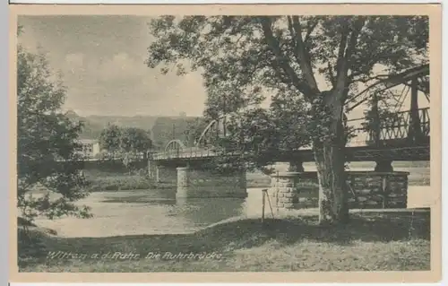 (11145) AK Witten a.d. Ruhr, Ruhrbrücke 1910/20er
