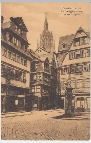 (11115) AK Frankfurt a.M., Am Heiliggeistbrunnen i. Saalgasse 1910er