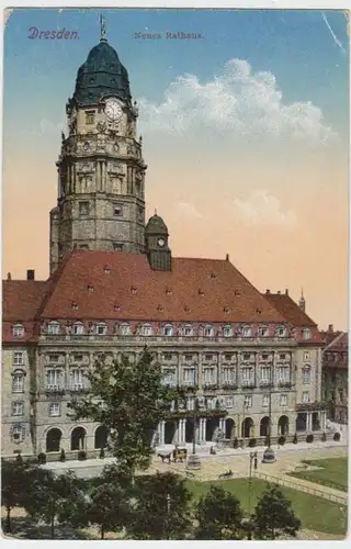 (11078) AK Dresden, Neues Rathaus 1919