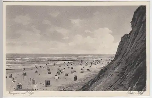 (11061) AK Kampen auf Sylt, Strandpartie Rotes Kliff vor 1945