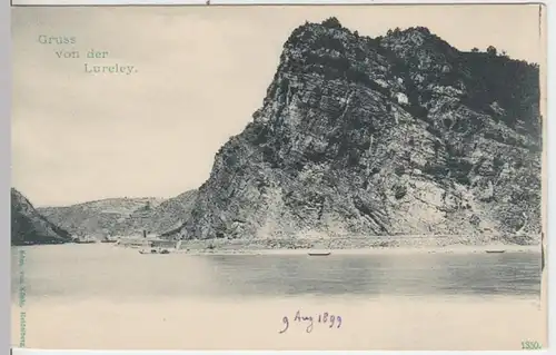 (11059) AK Loreleyfelsen am Rhein 1899