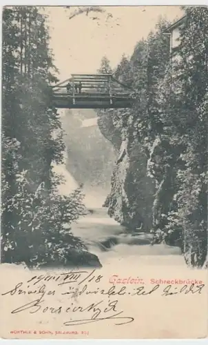 (11045) AK Gastein, Schreckbrücke 1904