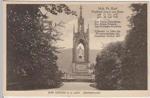 (11016) AK Bad Nassau, Steindenkmal vor 1945