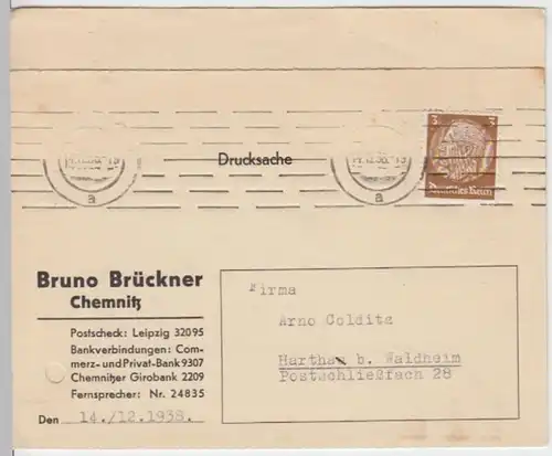 (10996) Postkarte DR 1938 v. Bruno Brückner Chemnitz