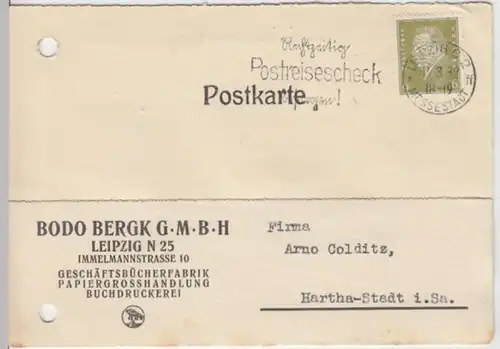 (10979) Postkarte DR 1932 v. Bodo Bergk G.m.b.H. Leipzig