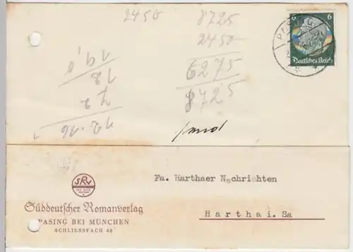 (10963) Postkarte DR 1936 v. Süddeutscher Romanverlag Pasing