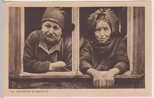 (10909) AK Elsässer Typen, Paysans Alsaciens 1920er