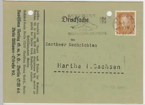 (10894) Postkarte DR 1931, Rechnung vom Rovissima Verlag Berlin