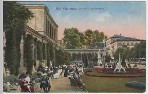 (10883) AK Bad Kissingen, am Konversationshaus 1918