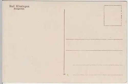 (10866) AK Bad Kissingen, Kurgarten 1910/20er