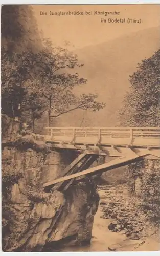 (10854) AK Königsruhe im Bodetal, Jungfernbrücke 1920