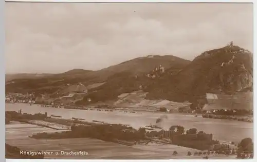 (10715) AK Königswinter und Drachenfels 1920/30er