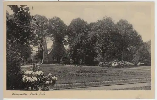 (10714) AK Neumünster, Rencks Park vor 1945