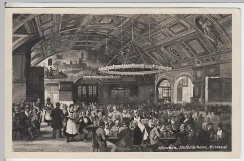 (10657) Foto AK München, Hofbräuhaus, Festsaal vor 1945