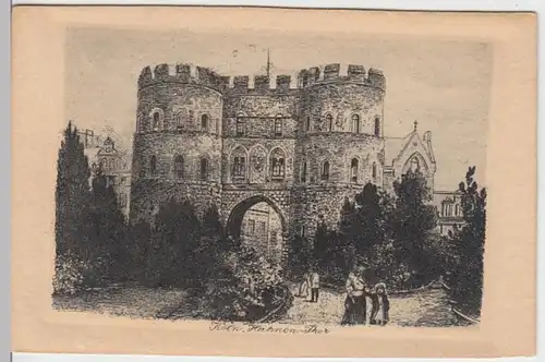 (10628) AK Köln, Hahnen-Thor, Stich, Prägekarte 1910/20er