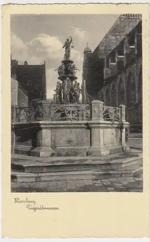 (10565) AK Nürnberg, Tugendbrunnen 1938